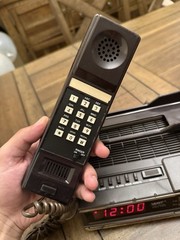 Vintage Verit AM FM Digital Clock Radio with Phone TL-6633 Wood Grain (Tested)