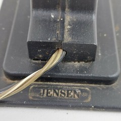 Vintage Jensen AM FM Radio Antenna Indoor Stereo Plastic Tabletop Tower 17&Prime;