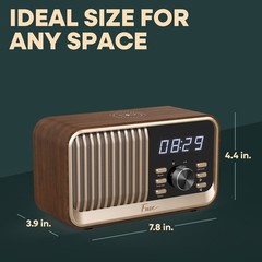 Fuse Hark Bluetooth AM/FM Radio Speaker w/ Wireless 10W Charger & Alarm Clock