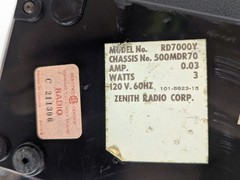 VTG Zenith Trans-Oceanic Royal D7000Y 11 SW Band Solid State World Radio *READ*