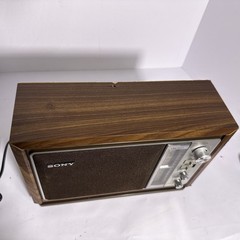 Sony ICF-9740W FM AM Table Radio Woodgrain Cabinet Analog Vintage