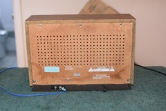 Vintage Sony FM AM Tabletop Radio Wood Grain Model ICF-9740W with OPTION