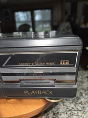 Vintage 1980&rsquo;s Sound Design Alarm Clock Radio Cassette Player 3827CBK AM / FM
