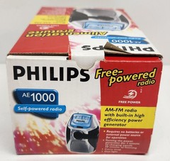 VTG Philips AE1000 Portable Radio AM FM Self Powered Diaster Prep Rechargeable