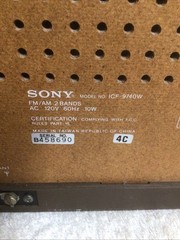 Vintage Sony FM AM Tabletop Radio Wood Grain Model ICF-9740W Retro Works READ