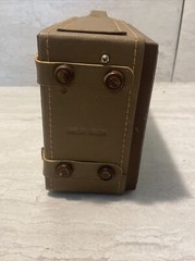 Soundesign Model 2223D Tested Works AM/FM Portable Radio Leather Hong Kong AC/DC