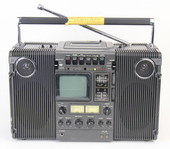 RARE Vintage SANYO MT4200 Boombox Stereo Radio/Cassette/TV Combination