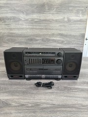 General Electric Superadio Dual Cassette 3-5697A 3 Piece Boombox Rare