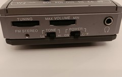 Sanyo RP50 AM/FM Stereo Portable Radio & Headphones Vintage Working