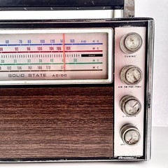 VTG Peerless Radio Solid State AM FM PSB 1 & 2 Wood Grain For Parts Or Repair