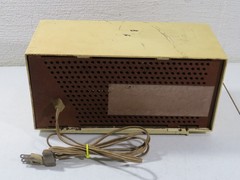Vintage General Electric Dual Speaker AM Tube Radio Mid Century Modern Decor