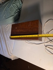 KLH Model Twenty One 21 FM Table Radio Wood Cabinet Tested Working Missing Knobs