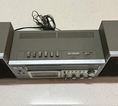 1980’s YORX (M2488) AM/FM Stereo Cassette Recorder Tape Deck & Digital Clock