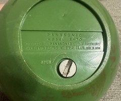 Vintage Panasonic Panapet R-70 Green Ball AM Radio 1970s Japan w/ Chain