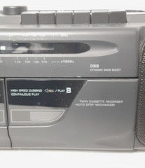 VINTAGE Magnavox DOUBLE DECK Cassette Player w/ CORD Portable AM/FM #AW 7030/17