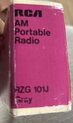 RCA PORTABLE AM POCKET RADIO WRIST STRAP EARPHONES VTG 1970’s NOS RZG-101J