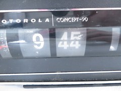 Vintage Motorola Concept-90 Black Flip Clock AM/FM Radio TESTED WORKING READ