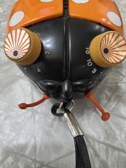 Stewart Ladybug AM Radio Orange Color Made In Hong Kong Orange 9V WORKS! Music
