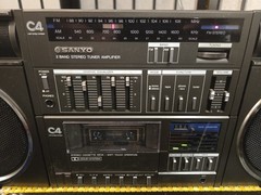 Sanyo C4 Boombox Vintage Stereo Cassette Tape Player with AM/FM Radio Tested