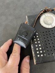 Vintage Sony TFM-850W 8 Transistor Radio Leather Case, earphone, Antenna Tested!