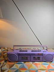 Vtg Lenoxx Sound AM/FM Stereo Radio/Duel Cassette Recorder,#CT-743,Working,1986.