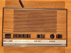 General Electric GE AM/FM Alarm Clock Radio Model 7-4624B Wood Grain *Tested*