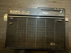 Sony ICF-110w Portable Radio Vintage Powers On Read! + AC Adapter & Case