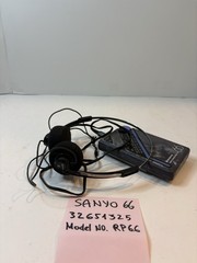 Sanyo RP-66 Vintage AM/FM Pocket Radio Bundle Headphones Parts Repair As Is