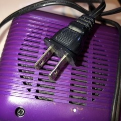 SounDesign Alarm Clock Radio Purple Cube 1980s Dual Alarm SoundDesign