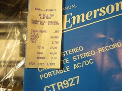 Vintage New In Box Emerson CTR927 AM FM Stereo Portable Cassette Recorder AC DC