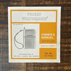 Vintage Realistic Pocket Weather Radio Shack Crystal Controlled National