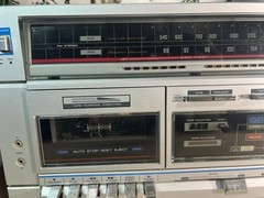 Vintage Soundesign 5642 Radio Tape Player/Recorder (2) 707S Wood Box Speakers