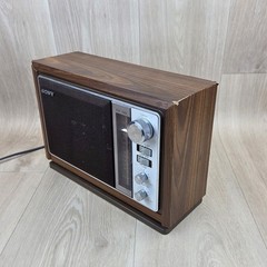 Sony Tabletop Radio ICF-9740W AM/FM Wood Grain Vintage Retro Tested Works READ