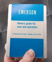 New Old Stock Emerson 31P79 Black Portable Radio In Box