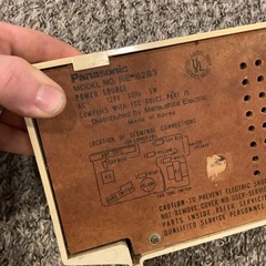 Vintage Panasonic RE-6283 FM AM Radio Tabletop Tested Works