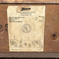 Vintage ZENITH Z430 Solid State chasis 9ZTI5 AM/FM Radio Tested !