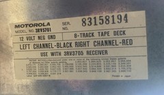 Vintage Motorola 1970’s Airstream Entertainment Center Panel 12V AM/FM 8 Track
