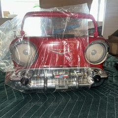 New Vintage Randix Red &rsquo;57 Chevy AM/FM Portable Stereo Cassette Player Radio