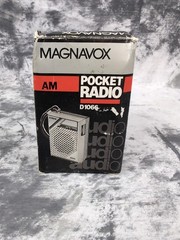 Magnavox AM Pocket Radio D1066 Original Box Working With Video Demo Vintage