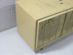 Vintage General Electric Dual Speaker AM Tube Radio Mid Century Modern Decor