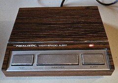 VTG Realistic Weatheradio Alert 3 Channel Toggle Switch Alert Siren Walnut Grain