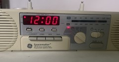 GE Spacemaker White AM/FM/Cassette Player 7-4287B Under Cabinet Radio – WORKS