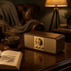 Wood Grain Radio Speaker Battery-Powered Battery Vintage Speaker Portable