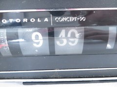 Vintage Motorola Concept-90 Black Flip Clock AM/FM Radio TESTED WORKING READ