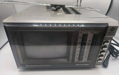 Vintage GE General Electric Spacemaker Portable TV AM/FM Radio 7-7650A READ