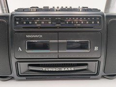 Vintage MAGNAVOX AW-7595/17 Turbo Bass Dual Cassette Boombox Radio READ