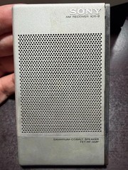 SONY ICR-9 AM Receiver Pocket size Silver Vintage 1977 Tested & Working.