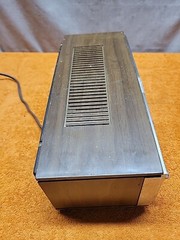 W•Lloyds Brown Silver Wired Solid State 2 Speaker Alarm Clock AM Radio Tested