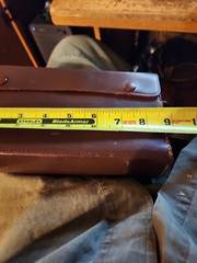 VINTAGE TOSHIBA TRANSISTOR RADIO LEATHER CASE Brown Japan