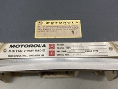Vintage Motorola Motran 2-Way Mobile Car Radio Transceiver Model QRD1000A